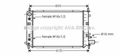 AVA QUALITY COOLING fd2153 -  Радиатор, охлаждение двигателя
